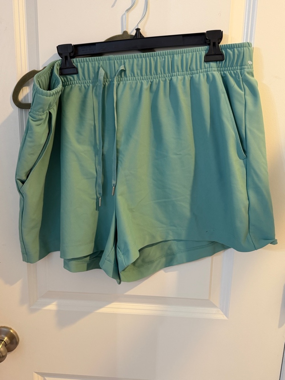 Women’s Aqua Athletic Shorts with Drawstring